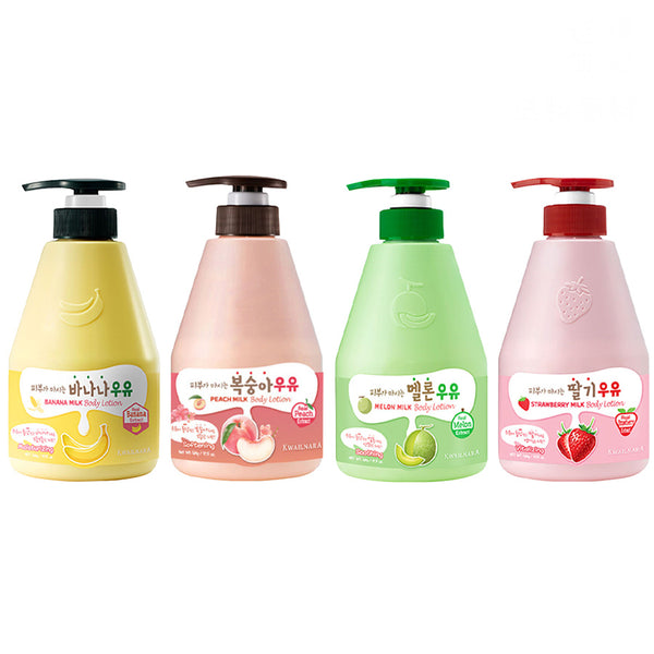 【kwailnara グァイルナラ】 果物 ミルク ボディ ローション 560ml BANANA PEACH MELON STRABERRY BODY  LOTION