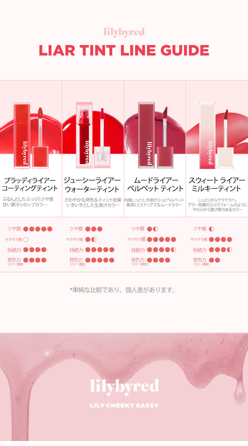 【lilybyred リリーバイレッド】 ブラッディライアー コーティングティント Bloody Liar Coating Tint